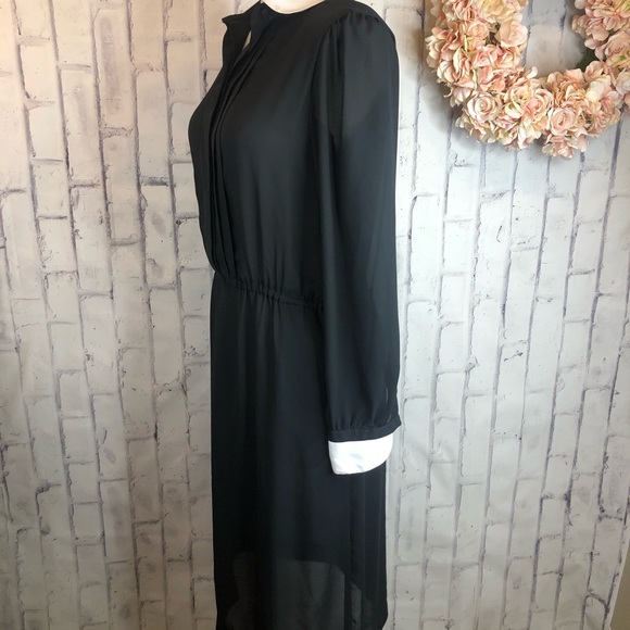 VTG Ms Chause black front pleated sheer collar - Picture 5 of 12